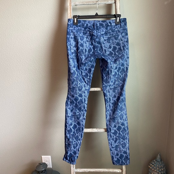 Snake print blue jeans size 27 - Picture 7 of 7